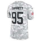 C.Browns #95 Myles Garrett Arctic Camo 2024 Salute to Service Limited Stitched Football American Jersey