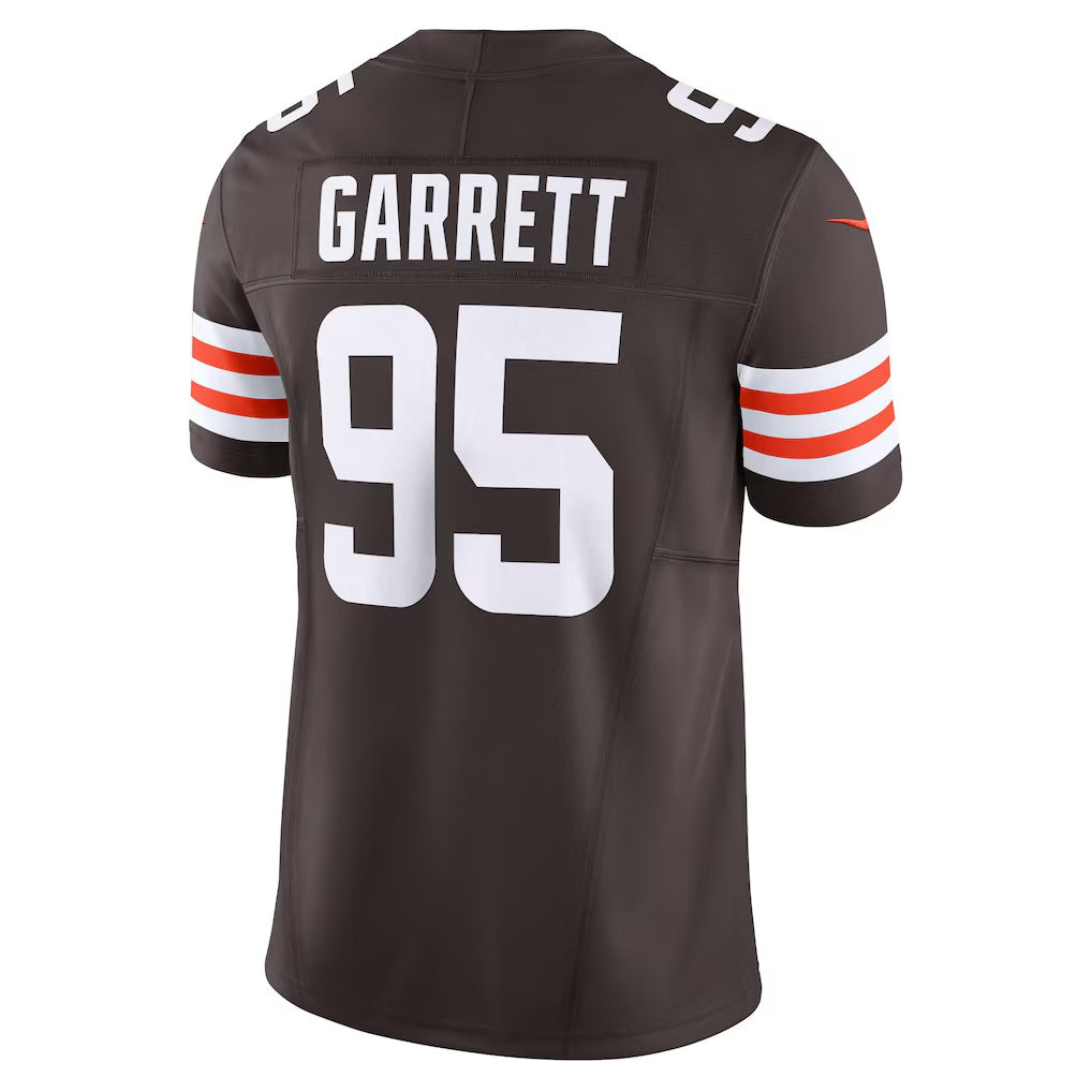 C.Browns #95 Myles Garrett Brown Vapor F.U.S.E. Limited Stitched Football American Jersey