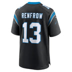 C.Panthers #13 Hunter Renfrow Black Team Game Stitched Football American Jersey