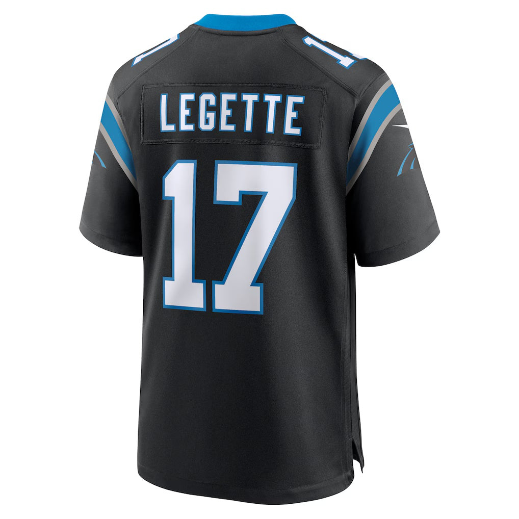 C.Panthers #17 Xavier Legette Black 2024 First Round Pick Game Player Stitched Football American Jersey