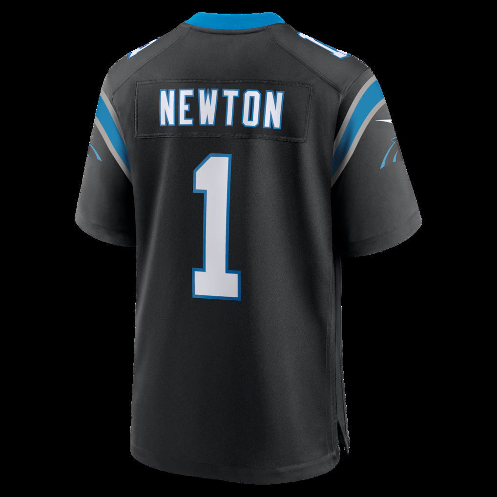 C.Panthers #1 Cam Newton Black Team Retired Game Stitched Football American Jersey