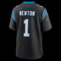 C.Panthers #1 Cam Newton Black Team Retired Game Stitched Football American Jersey
