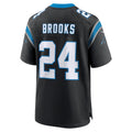 C.Panthers #24 Jonathon Brooks Black Game Stitched Football American Jersey