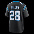 C.Panthers #28 AJ Dillon Black Team Game Jersey