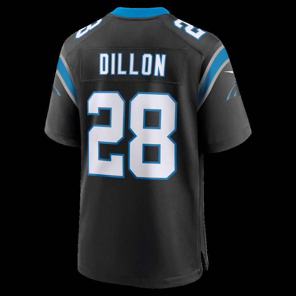 C.Panthers #28 AJ Dillon Black Team Game Jersey