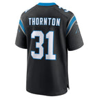 C.Panthers #31 Corey Thornton Black Team Game Stitched Football American Jersey