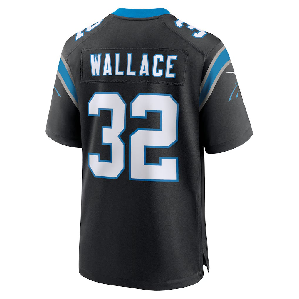 C.Panthers #32 Trevin Wallace Black Team Game Stitched Football American Jersey