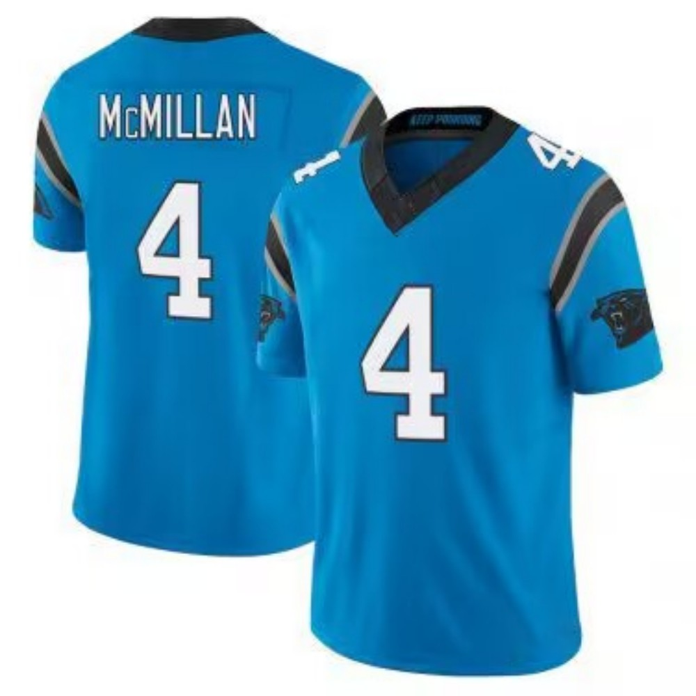 C.Panthers #4 Tetairoa McMillan Blue F.U.S.E. Vapor Limited Football Stitched Jersey