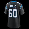 C.Panthers #60 Nick Samac Black Team Game Stitched Football American Jersey