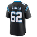 C.Panthers #62 Chandler Zavala Black Game Stitched Football American Jersey