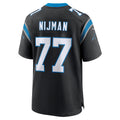 C.Panthers #77 Yosh Nijman Black Game Stitched Football American Jersey