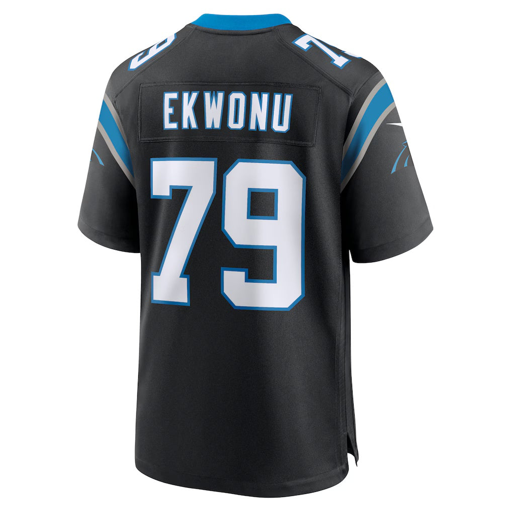 C.Panthers #79 Ikem Ekwonu Black Game Stitched Football American Jersey