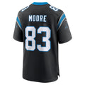 C.Panthers #83 David Moore Black Game Stitched Football American Jersey