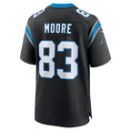 C.Panthers #83 David Moore Black Game Stitched Football American Jersey