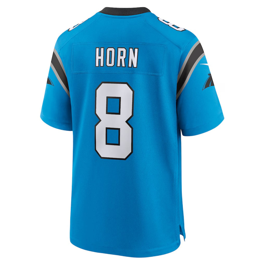 C.Panthers #8 Jaycee Horn Blue Alternate Game Stitched Football American Jersey