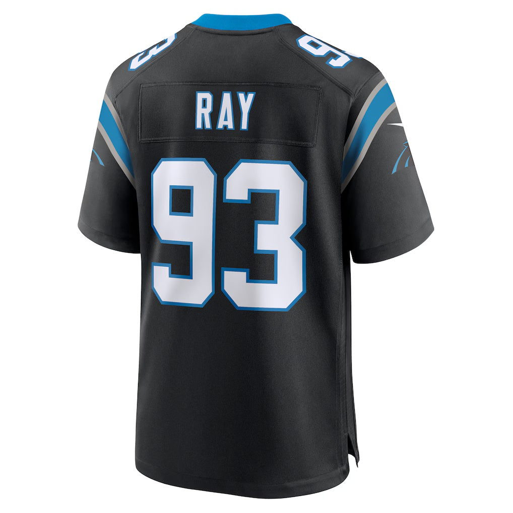 C.Panthers #93 LaBryan Ray Black Team Game Stitched Football American Jersey