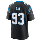 C.Panthers #93 LaBryan Ray Black Team Game Stitched Football American Jersey
