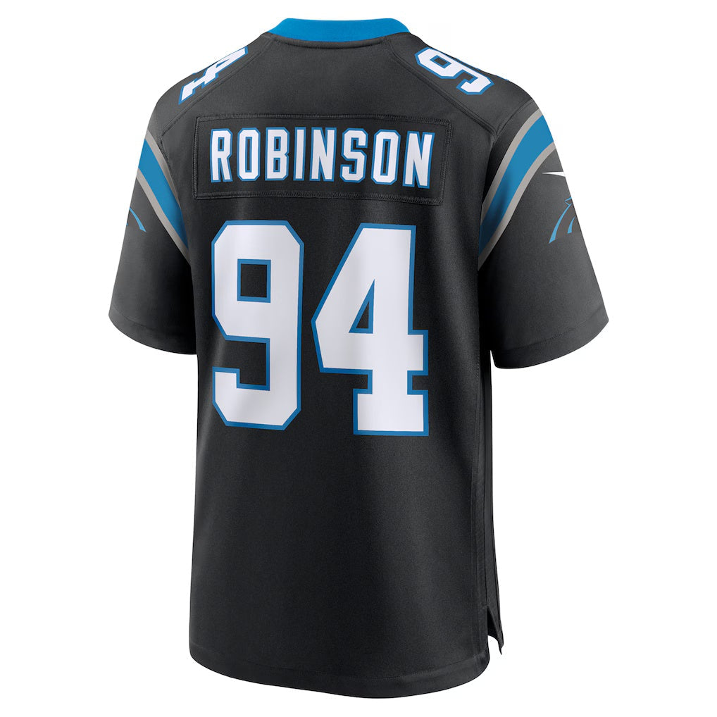 C.Panthers #94 A'Shawn Robinson Black Game Stitched Football American Jersey