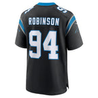 C.Panthers #94 A'Shawn Robinson Black Game Stitched Football American Jersey