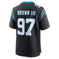 C.Panthers #97 Bobby Brown III Black Team Game Stitched Football American Jersey