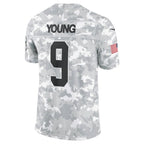 C.Panthers #9 Bryce Young Arctic Camo 2024 Salute to Service Limited Stitched Football American Jersey