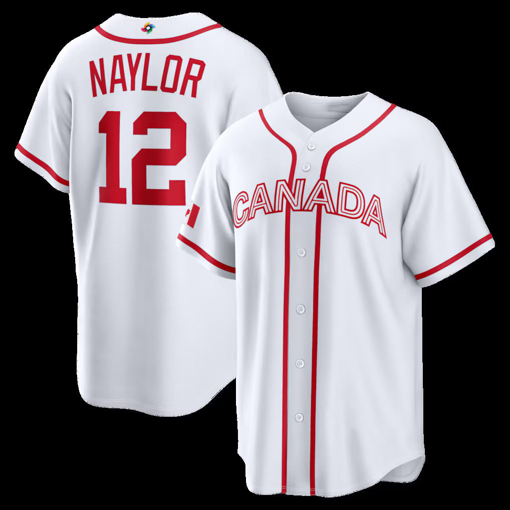 Canada Baseball #12 Josh Naylor 2026 World Baseball Classic Home Stadium Jersey - White