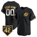 Chicago Cubs 2024 Jackie Robinson Patch Vapor Premier Limited Custom Jersey V2 ¨C All Stitched-Black Baseball Jersey