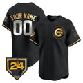 Chicago Cubs 2024 Spring Training Patch Vapor Premier Limited Custom Jersey V2 ¨C All Stitched-Black Alternate Baseball Jersey