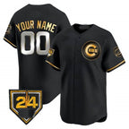 Chicago Cubs 2024 Spring Training Patch Vapor Premier Limited Custom Jersey V2 ¨C All Stitched-Black Alternate Baseball Jersey