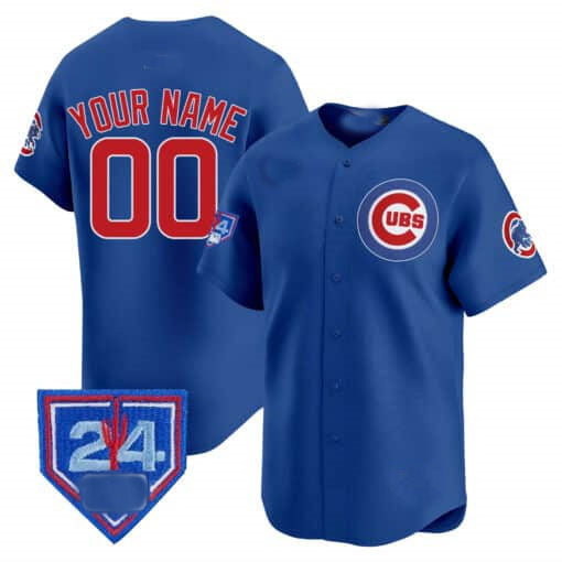 Chicago Cubs 2024 Spring Training Patch Vapor Premier Limited Custom Jersey ¨C Royal Baseball Jersey