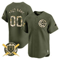 Chicago Cubs Armed Forces Day Vapor Premier Limited Custom Jersey ¨C All Stitched-Green Baseball Jersey