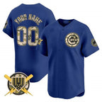 Chicago Cubs Armed Forces Day Vapor Premier Limited Custom Jersey ¨C Royal Baseball Jersey