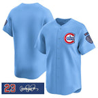 Chicago Cubs Blank Blue 'Ryne Sandberg Tribute' Vapor Limited V3 Stitched Baseball Jersey
