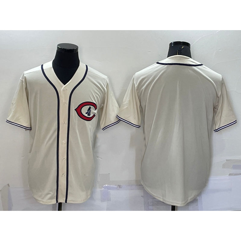 Chicago Cubs Blank Cream Turn Back the Clock Stitched Cooperstown Collection Baseball Jersey