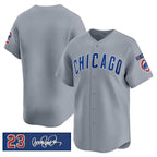 Chicago Cubs Blank Gray 'Ryne Sandberg Tribute' Vapor Limited V3 Stitched Baseball Jersey