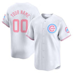 Chicago Cubs Bubblegum Pink Vapor Premier Limited Custom Jersey ¨C White Baseball Jersey