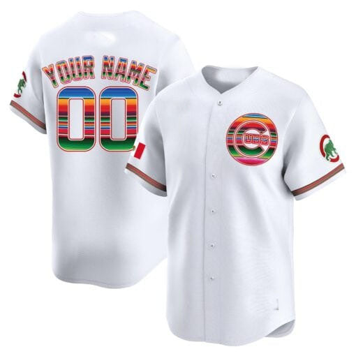 Chicago Cubs Mexico Vapor Premier Limited Custom Jersey ¨C All Stitched-White Baseball Jersey