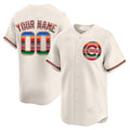 Chicago Cubs Mexico Vapor Premier Limited Custom Jersey ¨C Cream Baseball Jersey