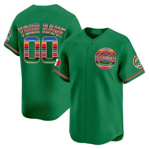 Chicago Cubs Mexico Vapor Premier Limited Custom Jersey ¨C Green Baseball Jersey