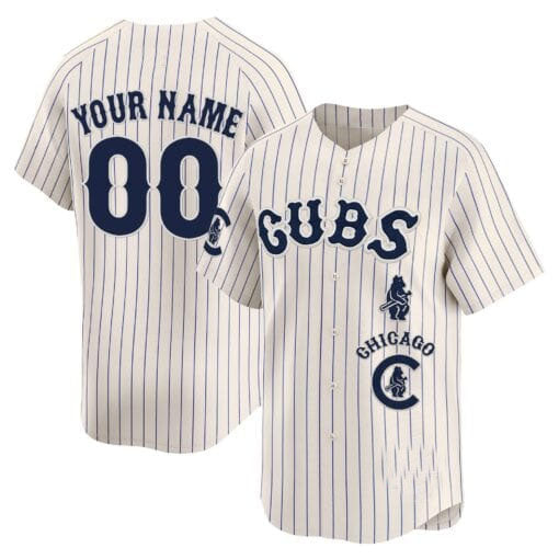 Chicago Cubs Special Vapor Premier Limited Custom Jersey ¨C All Stitched-Cream Pinstripe Baseball Jersey