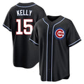 Chicago Cubs #15 Carson Kelly Player Black Fashion Out Game Stitched Baseball Jersey