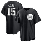Chicago Cubs #15 Carson Kelly Player Black Game Stitched Baseball Jersey