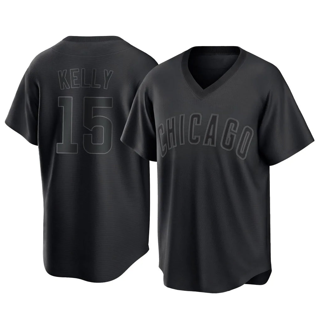 Chicago Cubs #15 Carson Kelly Player Black Home Game Stitched Baseball Jersey