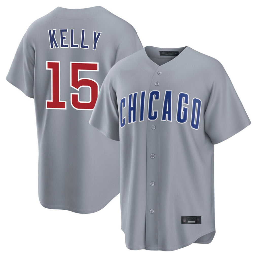 Chicago Cubs #15 Carson Kelly Player Gray Home Game Stitched Baseball Jersey