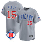 Chicago Cubs #15 Carson Kelly Player Gray Road 150th Anniversary Limited Home Stitched Baseball Jersey