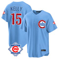 Chicago Cubs #15 Carson Kelly Player Light Blue 150th Anniversary Home Game Stitched Baseball Jersey