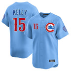 Chicago Cubs #15 Carson Kelly Player Light Blue Limited Home Stitched Baseball Jersey