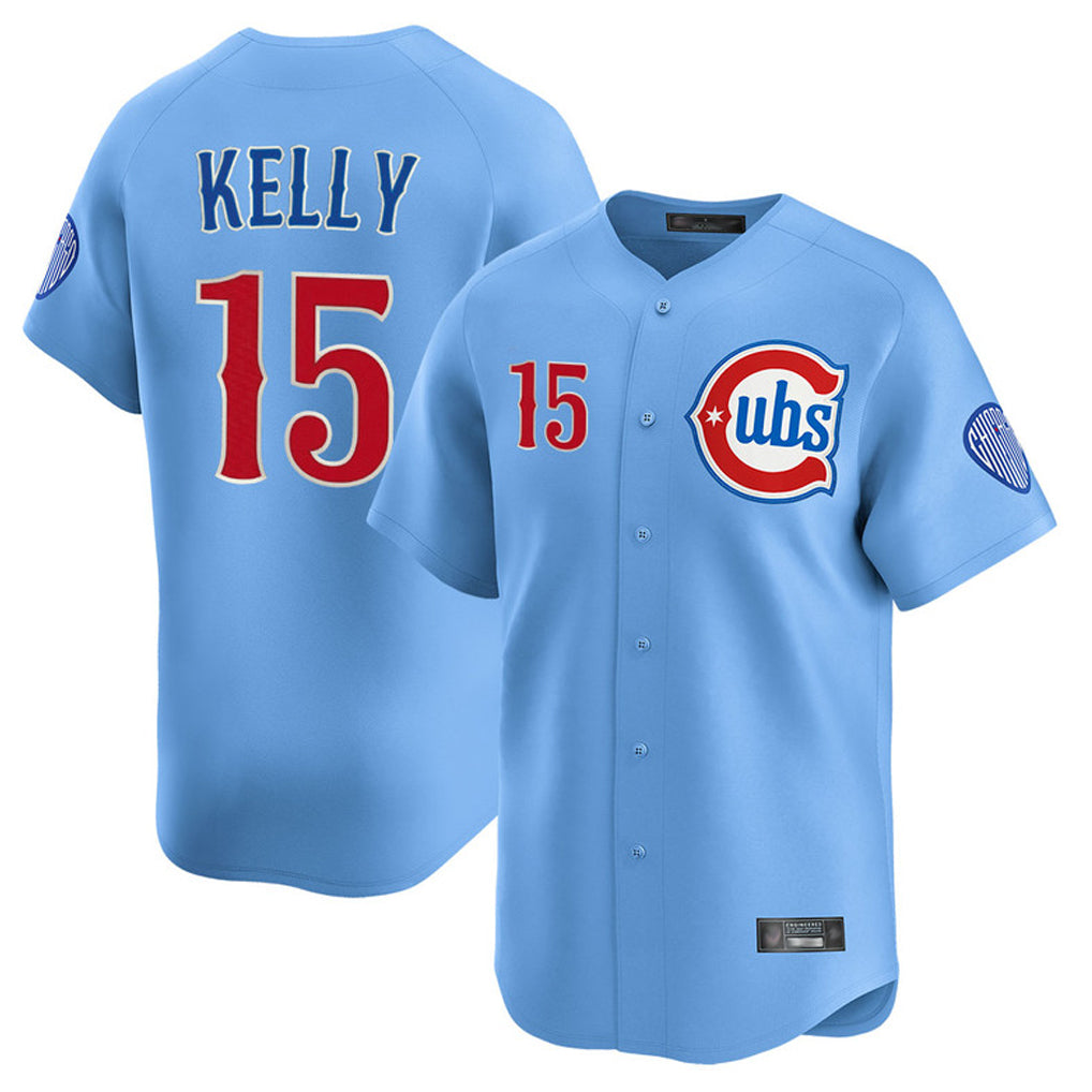 Chicago Cubs #15 Carson Kelly Player Light Blue Limited Home Stitched Baseball Jersey