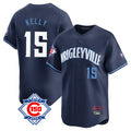 Chicago Cubs #15 Carson Kelly Player Navy City Connect 150th Anniversary Limited Home Stitched Baseball Jersey