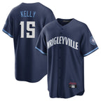 Chicago Cubs #15 Carson Kelly Player Navy City Connect Home Game Stitched Baseball Jersey